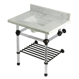 Templeton 30 Inch Console Sink in Carrara Marble