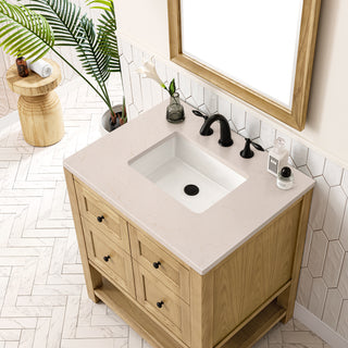 30 Inch Breckenridge Freestanding Vanity in Light Natural Oak / Eternal Marfil Top