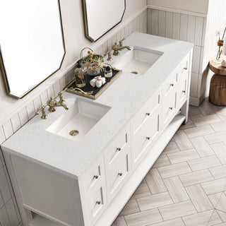 72 Inch Breckenridge Freestanding Vanity in Bright White / Lime Delight Top