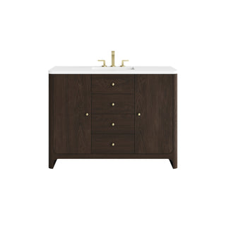 48 Inch Gracyn Freestanding Vanity in Sable / White Zeus Top