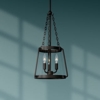 Adabella 11.75" 3-Light Pendant - Matte Black