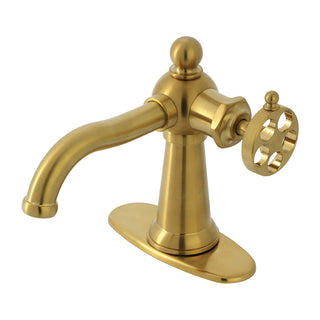 Wendell Single-Hole Bathroom Faucet in Brushed Brass