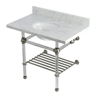 Templeton 36 Inch Console Sink in Carrara Marble