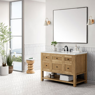 48 Inch Breckenridge Freestanding Vanity in Light Natural Oak / Ethereal Noctis Top