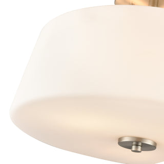 Laphia 15.75" Wide 3-Light Semi Flush - Brushed Nickel
