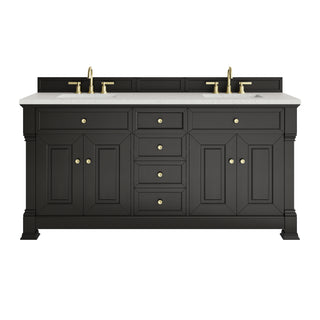 72 Inch Brookfield Freestanding Vanity in Black Onyx / Lime Delight Top
