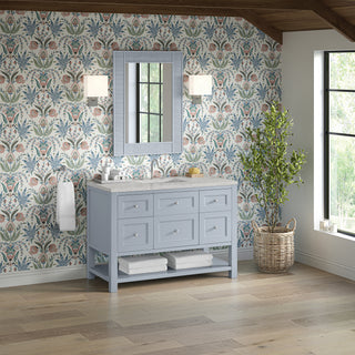 48 Inch Breckenridge Freestanding Vanity in Serenity Blue / Eternal Jasmine Pearl Top