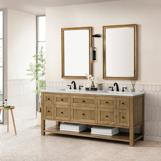 72 Inch Breckenridge Freestanding Vanity in Light Natural Oak / Lime Delight Top