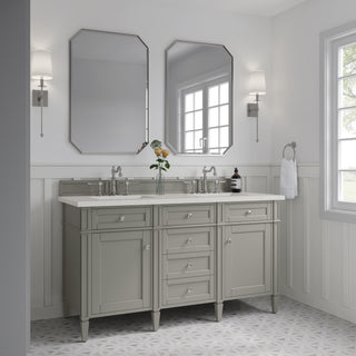 60 Inch Brittany Freestanding Vanity in Urban Gray / Lime Delight Top