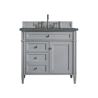 36 Inch Brittany Freestanding Vanity in Urban Gray / Parisien Bleu Top