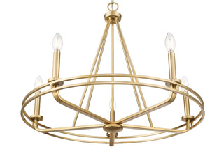Jody 26.5" Wide 5-Light Chandelier - Vintage Brass