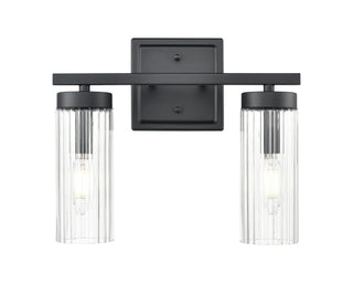 Iversen 12.5" Wide 2-Light Vanity - Matte Black
