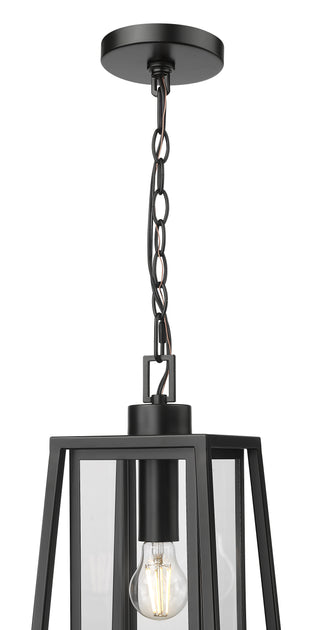Denzell 8.25" Wide 1-Light Outdoor Hanging Lantern - Powder Coated Black