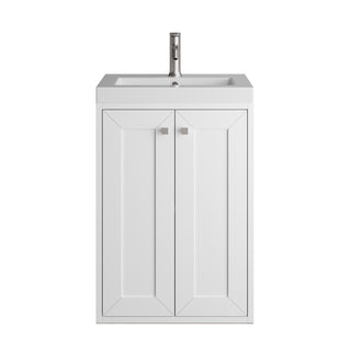 19.75 Inch Chianti Floating Vanity in Glossy White / White Glossy Top