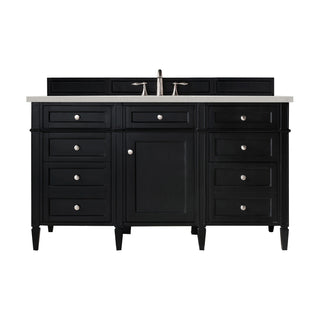 60 Inch Brittany Freestanding Vanity in Black Onyx / Lime Delight Top