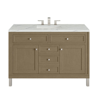 48 Inch Chicago Freestanding Vanity in Walnut Whisper / Ethereal Noctis Top