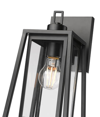 Denzell 13.5" High 1-Light Outdoor Wall Sconce - Powder Coated Black