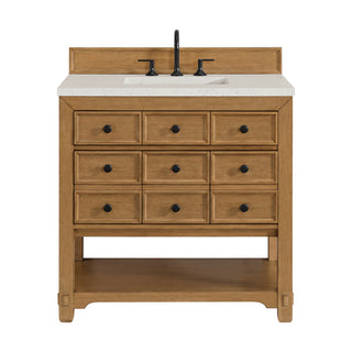 36 Inch Malibu Freestanding Vanity in Amber Birch / Lime Delight Top