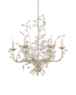 Crystal Bud Medium Silver Chandelier