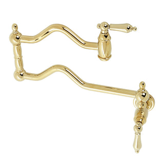 Heritage Pot Filler Faucet in Polished Brass