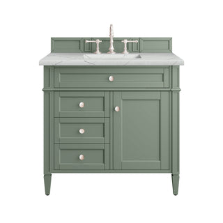 36 Inch Brittany Freestanding Vanity in Smokey Celadon / Ethereal Noctis Top