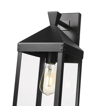 Yates 21.75" High 1-Light Outdoor Wall Sconce - Painted Black