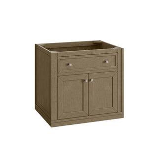 30 Inch Chicago Freestanding Vanity in Walnut Whisper / White Zeus Top