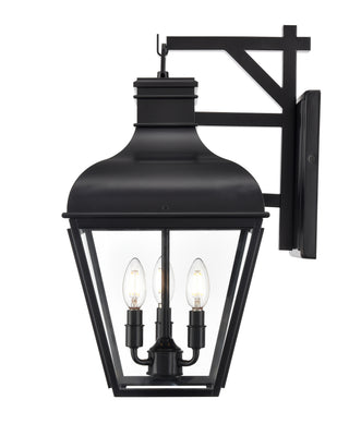 Edenton 21.25" High 3-Light Outdoor Wall Sconce - Matte Black