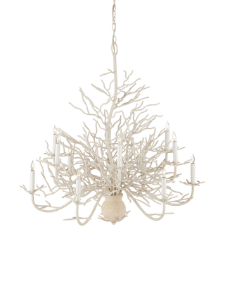 Seaward Large White Chandelier