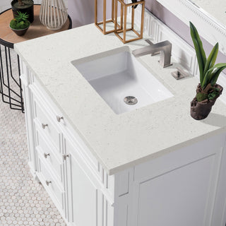 36 Inch Bristol Freestanding Vanity in Bright White / Lime Delight Top