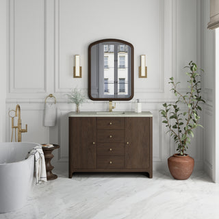 48 Inch Gracyn Freestanding Vanity in Sable / Victorian Silver Top