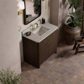 36 Inch Gracyn Freestanding Vanity in Sable / Victorian Silver Top