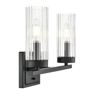 Iversen 12.5" Wide 2-Light Vanity - Matte Black