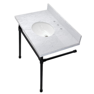 Dreyfuss 36 Inch Console Sink in Carrara Marble