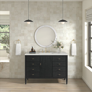 48 Inch Myrrin Freestanding Vanity in Carbon Oak / Lime Delight Top