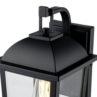 Houston 17" High 1-Light Outdoor Wall Lantern - Powder Coated Black