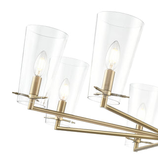 Maccan 38.75" Wide 8-Light Chandelier - Vintage Brass