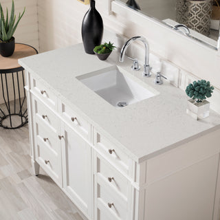 48 Inch Brittany Freestanding Vanity in Bright White / Lime Delight Top
