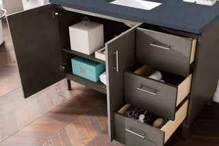 48 Inch Metropolitan Dual Mount Vanity in Silver Oak / Charcoal Soapstone Top