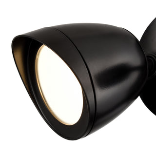 10.5" High 2-Light LED Outdoor Security Flood Light - Powder Coated Matte Black
