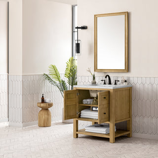 30 Inch Breckenridge Freestanding Vanity in Light Natural Oak / Ethereal Noctis Top