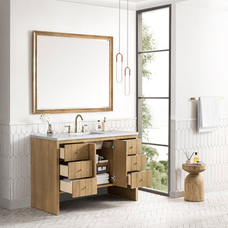 48 Inch Hudson Freestanding Vanity in Light Natural Oak / Ethereal Noctis Top