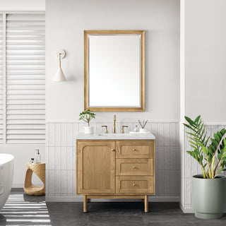 36 Inch Laurent Dual Mount Vanity in Light Natural Oak / Lime Delight Top