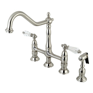 Wilshire Bridge Kitchen Faucet in Brushed Nickel