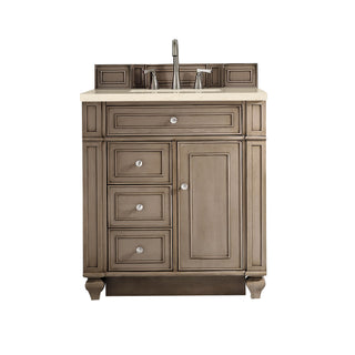 30 Inch Bristol Freestanding Vanity in Whitewashed Walnut / Eternal Marfil Top