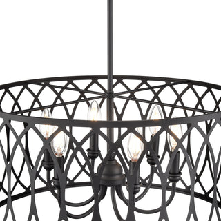 Arelyn 23" Wide 6-Light Pendant - Matte Black