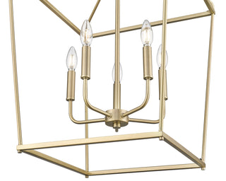 Nellita 18" Wide 5-Light Pendant - Vintage Brass