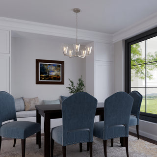 Strayhan 24" 5-Light Chandelier - Brushed Nickel