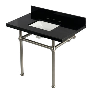 Templeton 36 Inch Console Sink in Brushed Nickel
