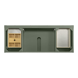 60 Inch Breckenridge Freestanding Vanity in Smokey Celadon / Charcoal Soapstone Top